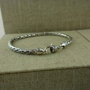 Brazalete tejido de dragón celta de plata esterlina broche de langosta Keith Jack joyería - Imagen 1 de 7