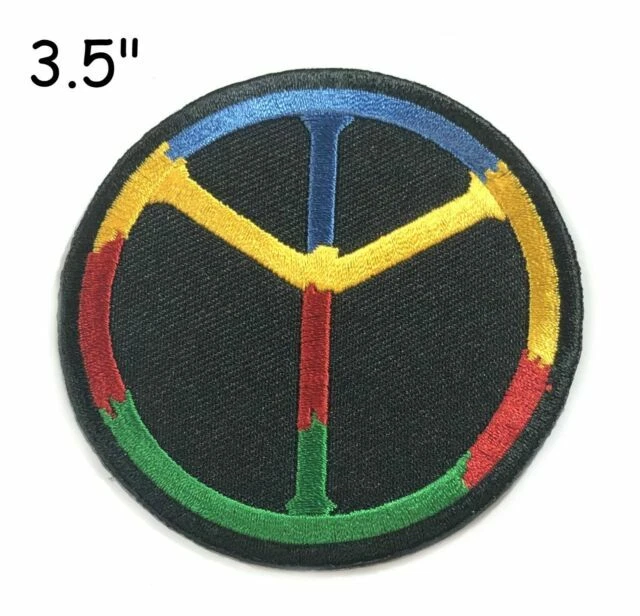 Cypress Collectibles Peace Sign Embroidered Patch - Black (CYP00081)