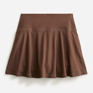J. Crew CloudStretch falda deportiva acampanada, Deep Chocolate, Poliéster, Talla L, NWT - Imagen 1 de 4