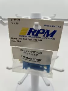 Extremos de varilla de alta resistencia RPM / (12 piezas) / 4-40 / AZUL NEÓN / #73375 #RPMC7333 / NOS - Imagen 1 de 2