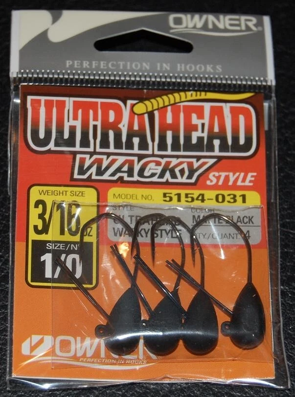 Owner Ultrahead Wacky Jig Head 1/8 Size 1/0 4ct