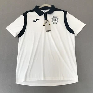 Joma Mens Club De Funtol Fuenlabrada White Blue Short Sleeve Polo Shirt Sz M - Picture 1 of 6