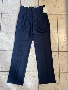 NWT Mens Doc & Amelia ECO GIR Black Pants Trouser Pleated - Size 32 Unhemmed - Picture 1 of 5