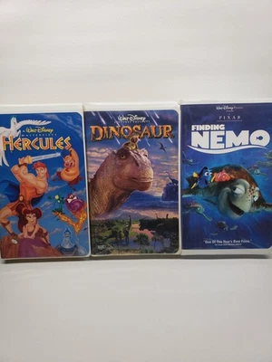 Walt Disney VHS Lot - Dinosaur + Finding Nemo + Hercules - Image 1 of 4
