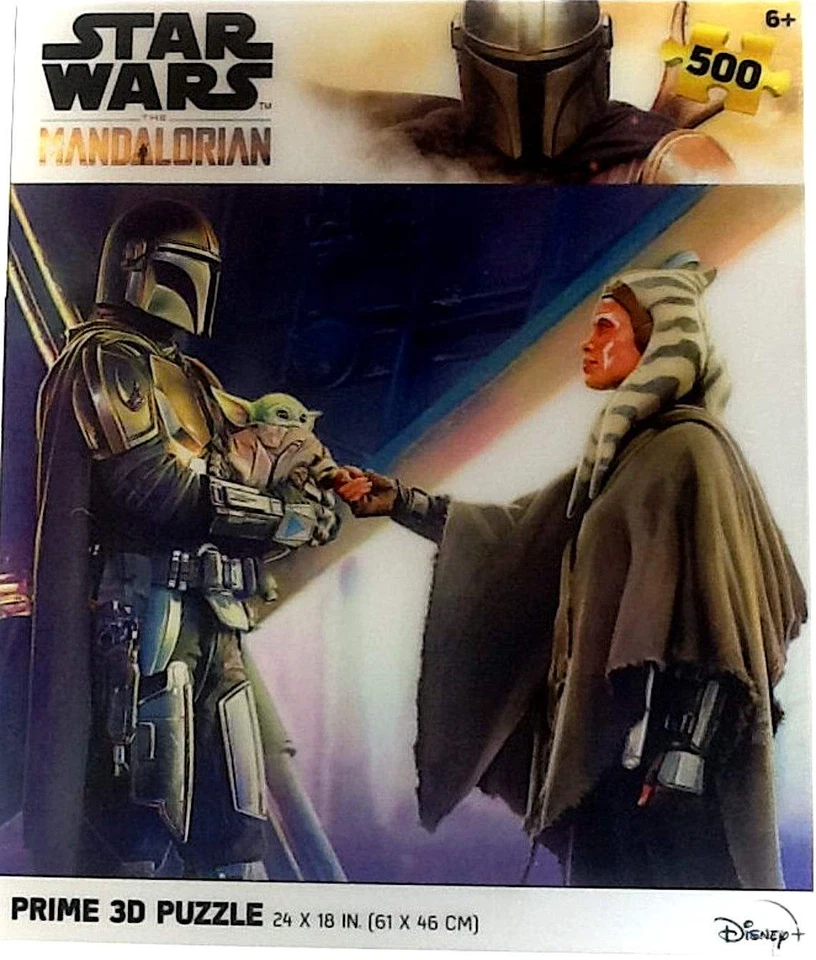 Rompecabezas Disney Star Wars Mandalorian Grogu Boba Fett Ahsoka Prime 3D 500 24X88 Foto 1 de 1