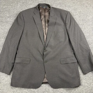 Brooks Brothers 346 Stretch Mens Two Button Blazer Jacket Gray Wool Sz 48R - Picture 1 of 10