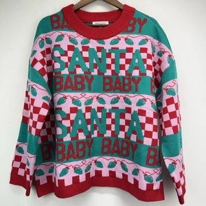 Grayson Threads size XL Women’s Green Red Santa Baby Holiday Christmas Sweater - Picture 1 of 6