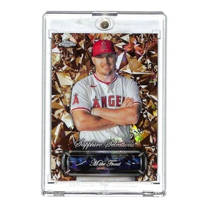 2024 Topps Chrome Sapphire Mike Trout Sapphire Selections Gold SP /50 LA Angels - Picture 1 of 2