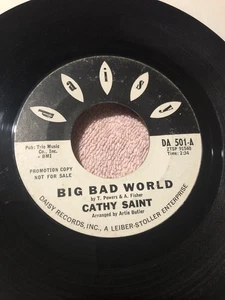 CATHY SAINT big Bad World / Mr. Heartbreak DJ 45 Soul Daisy DA 501 VG+ - Picture 1 of 2