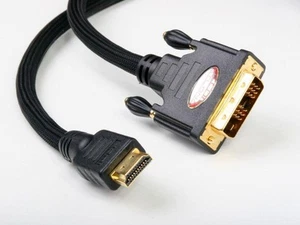 16ft HDMI to DVI-D Male Gold Adapter Cable HDTV Cord CL2 Rated - Picture 1 of 2