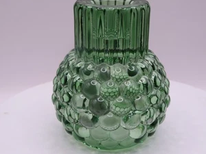 New Double Ended Green Bubble Glass Dinner + Tealight Candle Holder Inc Candles - Picture 1 of 8