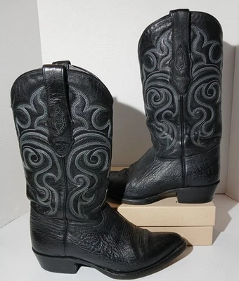 Los Altos Men's Genuine Shark Cowboy Western Boots Round Toe Size USS 7 EE #1367 - Image 1 of 4