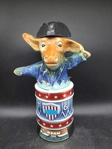 Botella decantadora política burro demócrata Jim Beam 1976 vintage vacía - Imagen 1 de 12