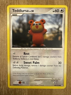 Pokémon TCG Teddiursa Mysterious Treasures 105/123 Regular Common VLP - Image 1 of 2
