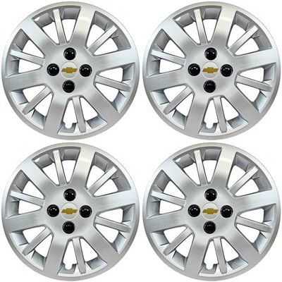 👀 2005-2010 Chevrolet Cobalt Style 453-15S 15" Replacement Hubcaps LOGO SET/4 ✅ - Image 1 of 4