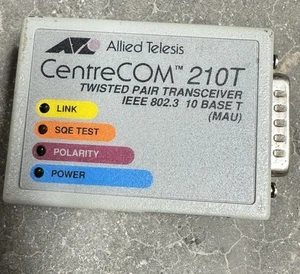 CentreCOM AT-210T AUI RJ-45 Transceiver Cisco 2509 2511 2500 210T - Picture 1 of 6