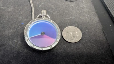 Moderno Reloj Bolsillo Degradado Esfera Azul Púrpura Cuarzo con Cadena - Diseño Único Foto 1 de 4