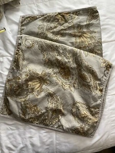Chaps Home Cold Spring Paisley Gray Gold Set Of 2 King Shams. - Picture 1 of 6