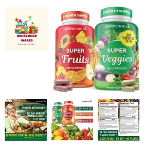 Superfood Fruit and Veggie Supplement - 360 Whole Super Fruit and Vegetable S... - Picture 1 of 8