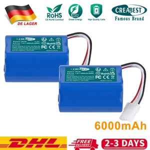 2 batterie agli ioni di litio 6000 mAh 7,4 V per robot aspirapolvere Vorwerk Folletto VR100 46439 SCM67524 - Foto 1 di 17