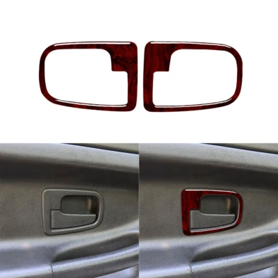 Moldura de manija de puerta de grano de madera roja para BMW Serie 3 E36 94-96 Foto 1 de 4