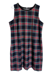 Vestido recto para mujer Talbots sin mangas mezcla de lana talla 16 tartán a cuadros - Imagen 1 de 10