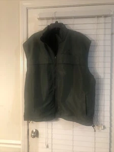 Ducks Unlimited Reversible Vented Vest Men's 2XL Green/Black Fleece Pockets EUC - Picture 1 of 8
