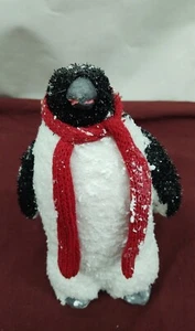 Vintage Handmade Styrofoam Penguin Decoration Winter Christmas Holiday Snow Bird - Picture 1 of 9