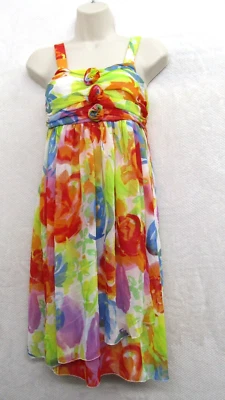 女童连衣裙 16 码黄色无袖 — 第 1/4 张图片