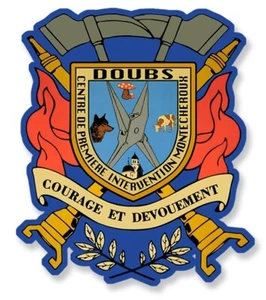 FEUERWEHR DOUBS 25 AUFNÄHER WAPPEN AUFKLEBER STICKER 9cm PF137 - Bild 1 von 1