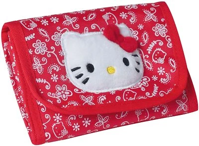 Hello Kitty Cartera Monedero Con Peluche Terciopelo Gatito Motivo - Imagen 1 de 2