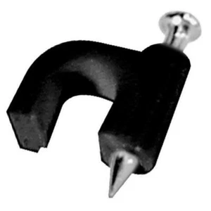 RG6 Black Coax Clips 25pcs - Picture 1 of 1