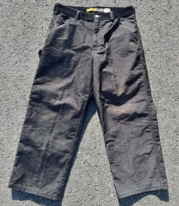 Vintage Levis Silvertab Corduroy Wide Carpenter Fit Pants Mens Size 33x32 Black - Picture 1 of 8