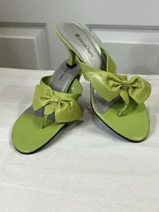 Etienne Aigner Sabana Heel Sandals In Green Size 6M - Picture 1 of 11