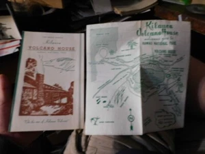 Kilauea Volcano House 1957 menú y servilleta con mapa del Parque Nacional de Hawai - Imagen 1 de 12