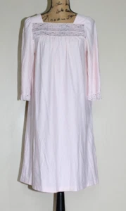 Vintage Vanity Fair Pink Pullover 1/2 Sleeve Embroidered Lace Nightgown Womens S - Picture 1 of 9