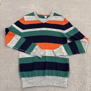 H&M Multicolor Sweater Small Adult V Neck Striped Pullover Casual Mens - Picture 1 of 8