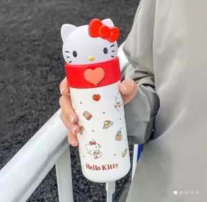 Kawaii Sanrio Warm Food Thermos Water Bottle Tea Coffee Hello Kitty 12oz - Picture 1 of 7