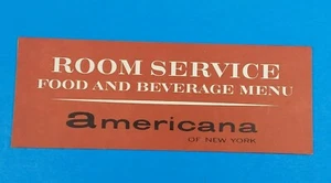 Vtg 60s Americana of New York Hotel Restaurant Room Service Menu New York City - Picture 1 of 8