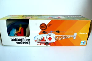JOUSTRA HÉLICOPTÈRE À FRICTION "AMBULANCE" Lg 35 cm TBÉ BOITE D'ORIGINE - Imagen 1 de 7