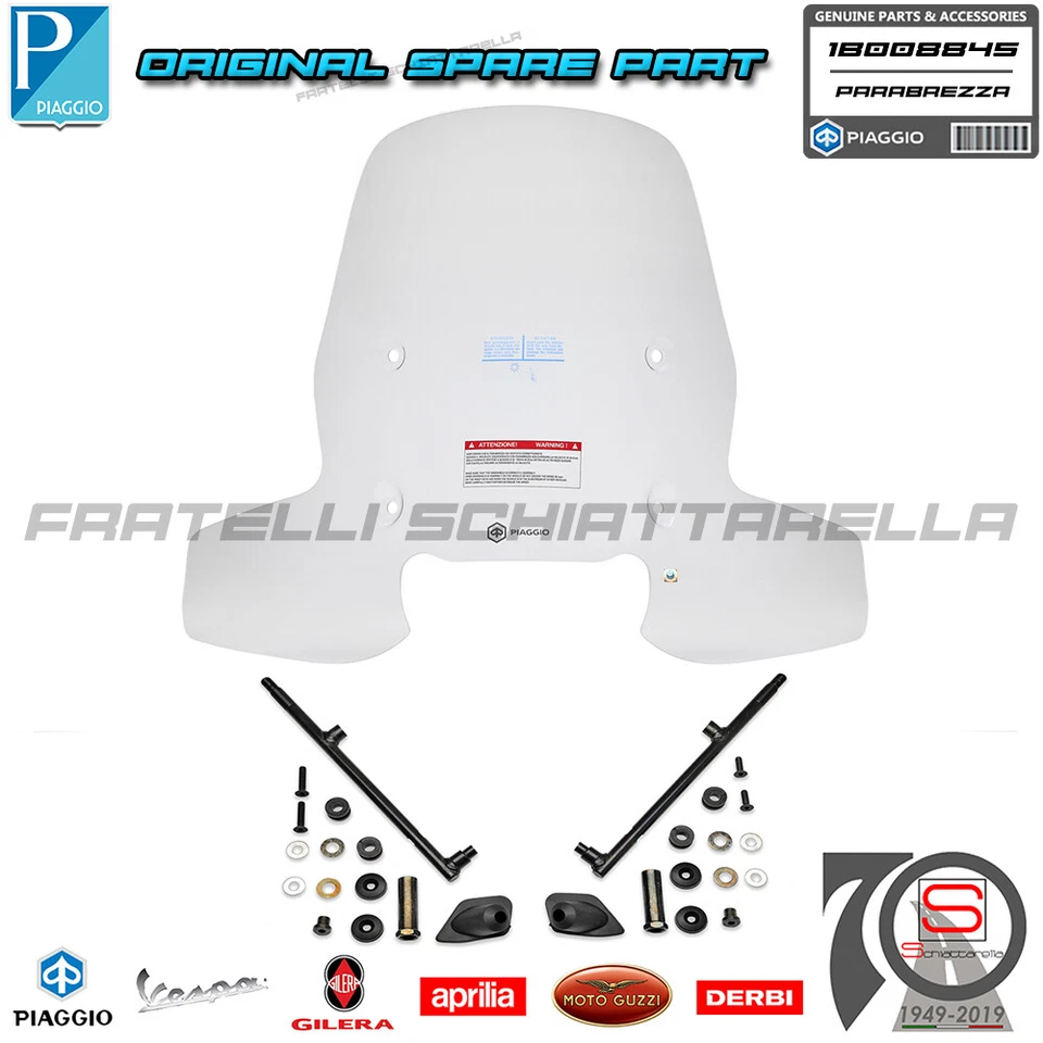 Parabrezza Paravento Urban Alto Originale Piaggio New Beverly HPE 300 400 1B0... - Immagine 1 di 1