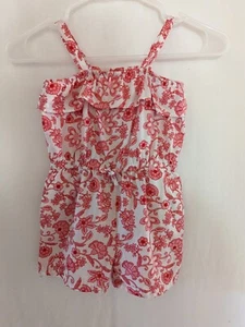 BABY GAP ROMPER Girl's 4 YEARS TODDLER FLORAL PINK - Picture 1 of 7