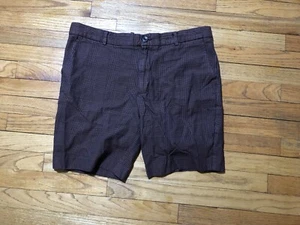 Mr. Turk Shorts Herren 36 lässig klassisch FLACHE VORDERSEITE Erwachsene braun schwarz HERGESTELLT IN DEN USA - Bild 1 von 3