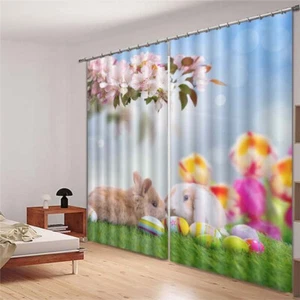 Cortina de tela con estampado fotográfico 3D Peach Blossom Economy ventana - Imagen 1 de 10
