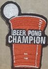 Beer Pong Champion embroidered Iron on patch