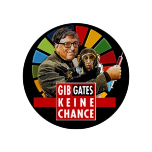 Gib Gates keine Chance Affenpocken Auto Aufkleber Car-Sticker Vinyl wetterfest - Picture 1 of 1