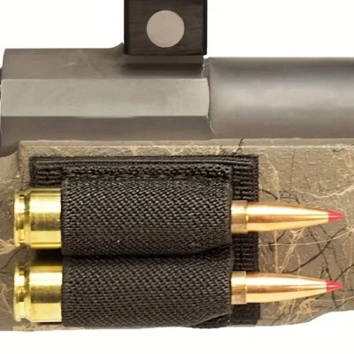 Cartuchos con soporte adhesivo táctico de 2 rondas gancho bucle bolsa bala Foto 1 de 4