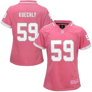  Carolina Panthers NFL Luke Kuechly #59 Youth Girls Pink Jersey, Large - Picture 1 of 1