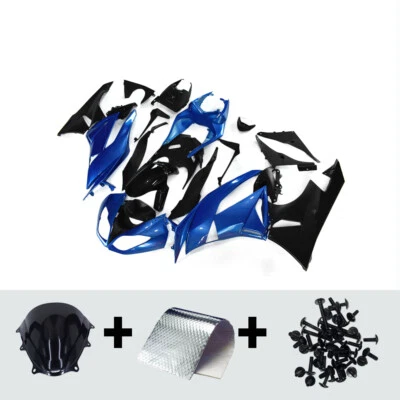 Fairings Kit Bodywork for 2009 10 11 2012 Ninja ZX6R ZX600R Kawasaki Blue Black — 第 1/4 张图片