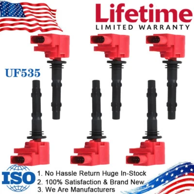 Paquete de 6 bobinas de encendido UF535 para Mercedes-Benz E280 E300 E350 C230 C250 C280 C300 Foto 1 de 4